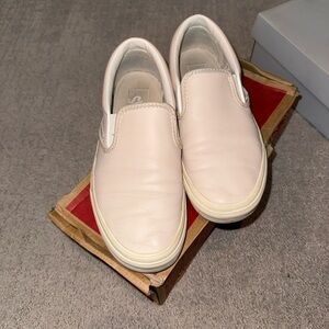Slip-On Vans Sneakers Pink Leather